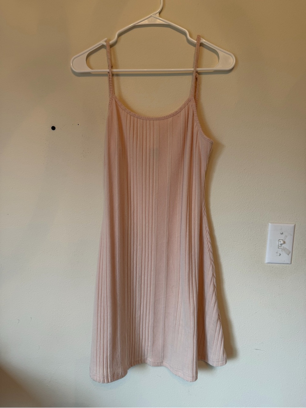 Pleated Spaghetti Strap Slip Dress - Blush Pink